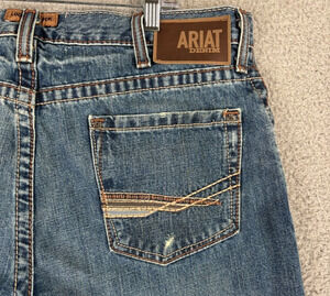 Ariat M4 Relaxed Boot Cut Jeans Mens 36x32 Scoundrel Medium Wash Western Cowboy